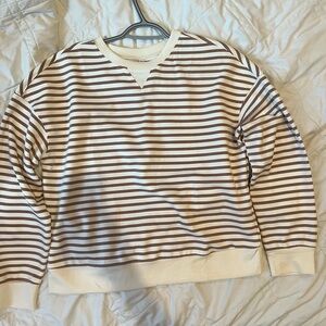 Striped Brown and Cream womens Sweater